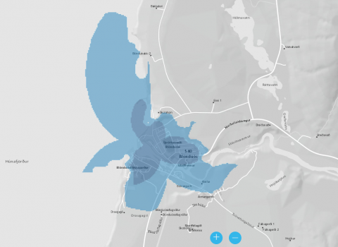 5G er komið í þéttbýli Blönduóss
