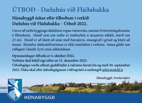 ÚTBOÐ - Dæluhús við Flúðabakka