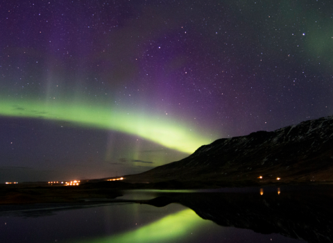 Norðurljós í Vatnsdal.    Ljósmynd: Róbert Daníel Jónsson
