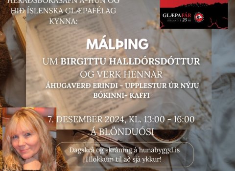 Málþing um Birgittu Halldórsdóttur og verk hennar