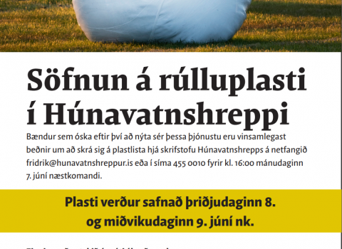 Söfnun á rúlluplasti í Húnavatnshreppi