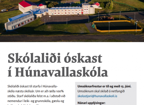 Skólaliði óskast í Húnavallaskóla