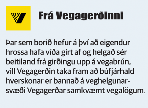 Frá Vegagerðinni